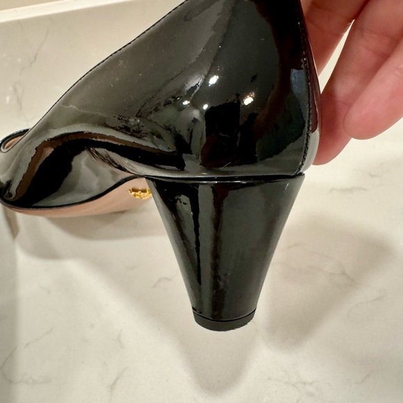 100% Authentic   PRADA MILANO BLACK PATENT GENUINE LEATHER HEELS  ! - Picture 9 of 10